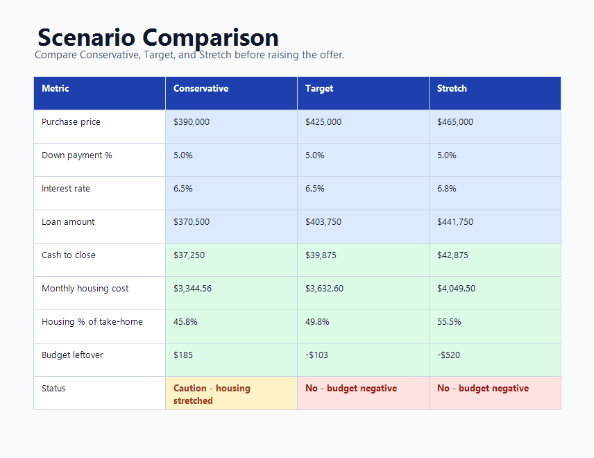 Scenario Comparison preview